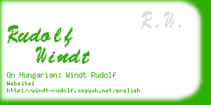 rudolf windt business card